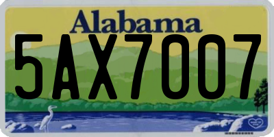 AL license plate 5AX7007