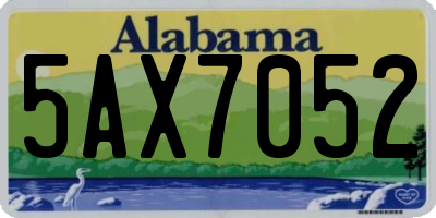 AL license plate 5AX7052