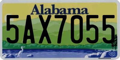 AL license plate 5AX7055