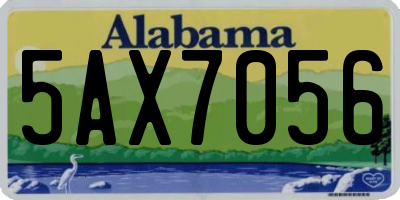 AL license plate 5AX7056