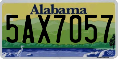 AL license plate 5AX7057