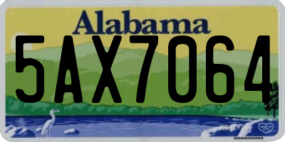 AL license plate 5AX7064