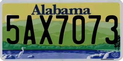 AL license plate 5AX7073