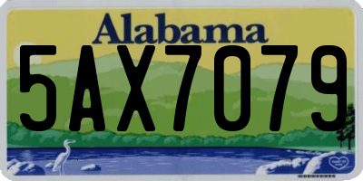 AL license plate 5AX7079
