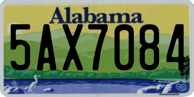 AL license plate 5AX7084