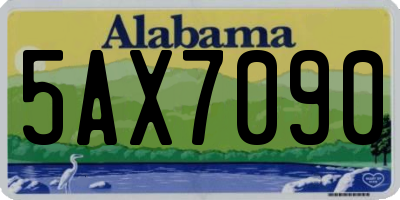 AL license plate 5AX7090