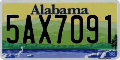 AL license plate 5AX7091