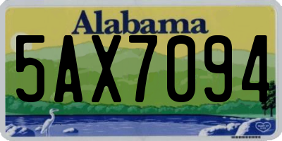 AL license plate 5AX7094