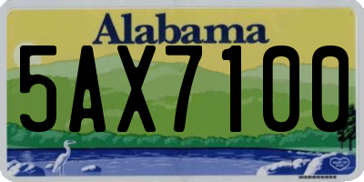 AL license plate 5AX7100