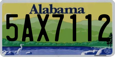 AL license plate 5AX7112