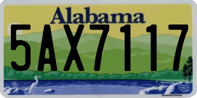 AL license plate 5AX7117