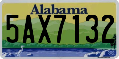 AL license plate 5AX7132