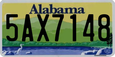 AL license plate 5AX7148