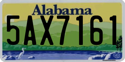 AL license plate 5AX7161