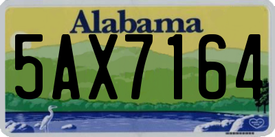 AL license plate 5AX7164