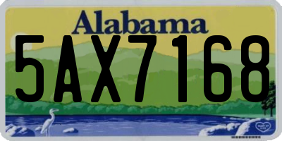 AL license plate 5AX7168