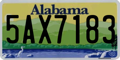 AL license plate 5AX7183