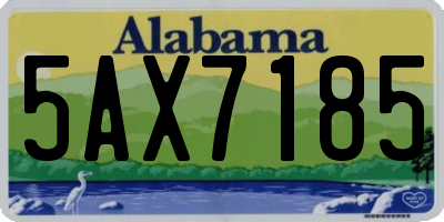 AL license plate 5AX7185