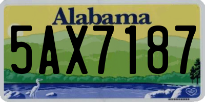 AL license plate 5AX7187