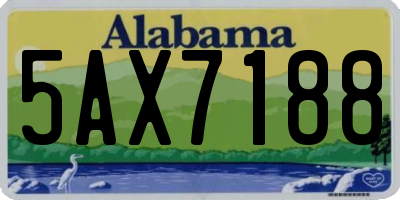 AL license plate 5AX7188