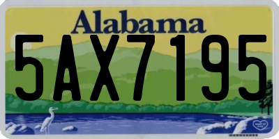 AL license plate 5AX7195