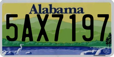 AL license plate 5AX7197