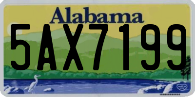 AL license plate 5AX7199