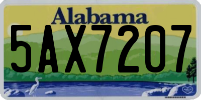 AL license plate 5AX7207