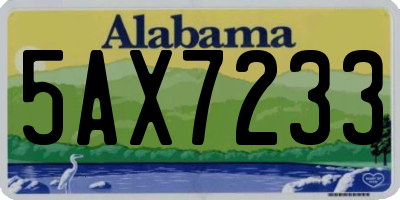 AL license plate 5AX7233