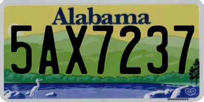 AL license plate 5AX7237
