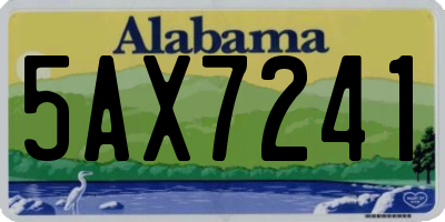 AL license plate 5AX7241
