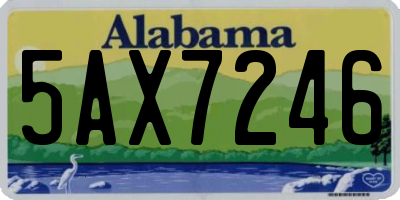 AL license plate 5AX7246