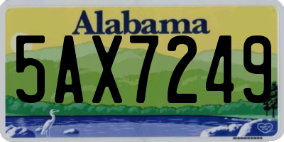 AL license plate 5AX7249