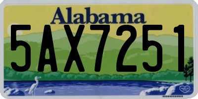 AL license plate 5AX7251