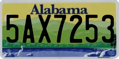 AL license plate 5AX7253