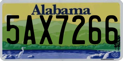 AL license plate 5AX7266