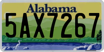 AL license plate 5AX7267