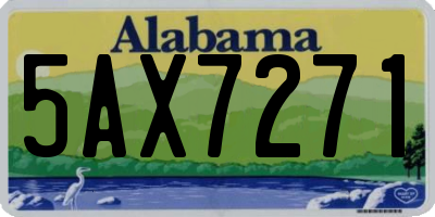 AL license plate 5AX7271