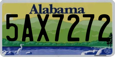 AL license plate 5AX7272
