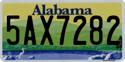 AL license plate 5AX7282