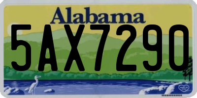 AL license plate 5AX7290