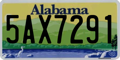 AL license plate 5AX7291