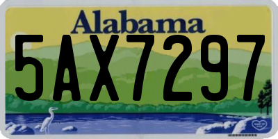 AL license plate 5AX7297