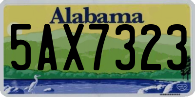 AL license plate 5AX7323