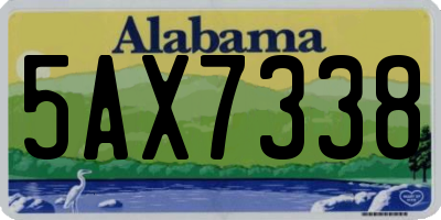 AL license plate 5AX7338
