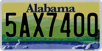 AL license plate 5AX7400