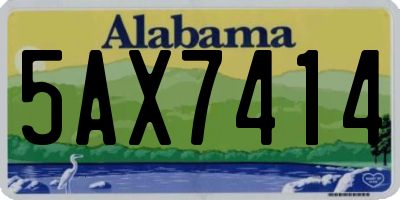 AL license plate 5AX7414