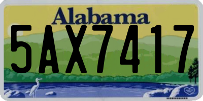AL license plate 5AX7417