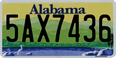 AL license plate 5AX7436