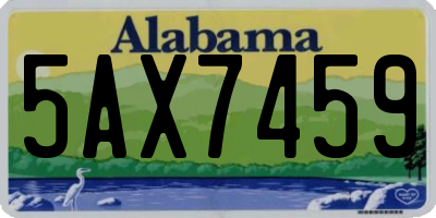 AL license plate 5AX7459
